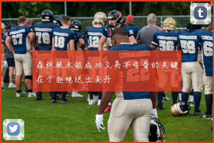 森林狼未能成功交易字母哥的关键在于拒绝送出麦丹